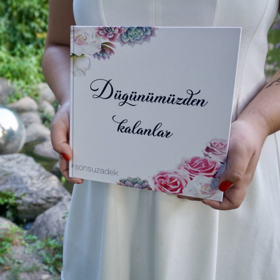 Gästebuch [pinke Rosen,  türkisch]